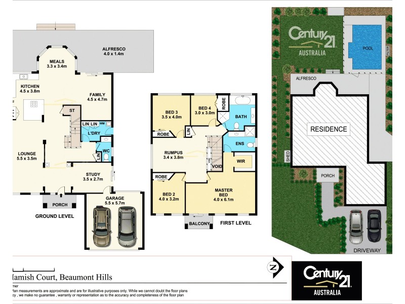 2 Hamish Court, Beaumont Hills NSW 2155 Floorplan