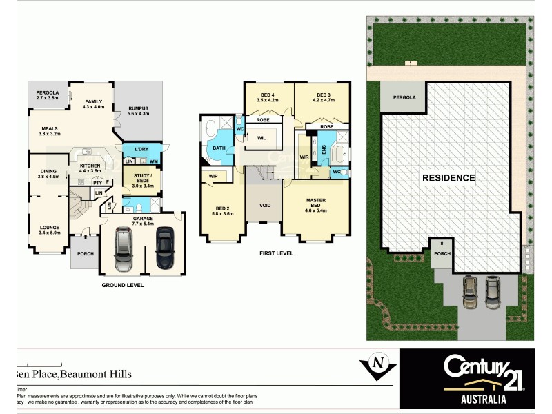 4 Ben Place, Beaumont Hills NSW 2155 Floorplan