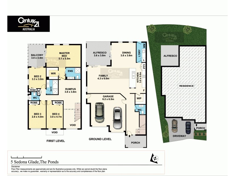 5 Sedona Glade, The Ponds NSW 2769 Floorplan