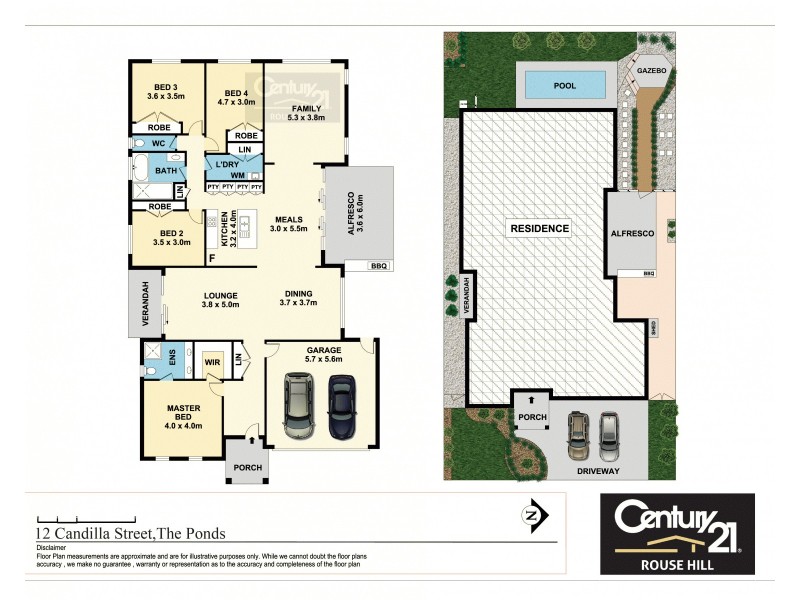 12 Candilla Street, Kellyville Ridge NSW 2155 Floorplan