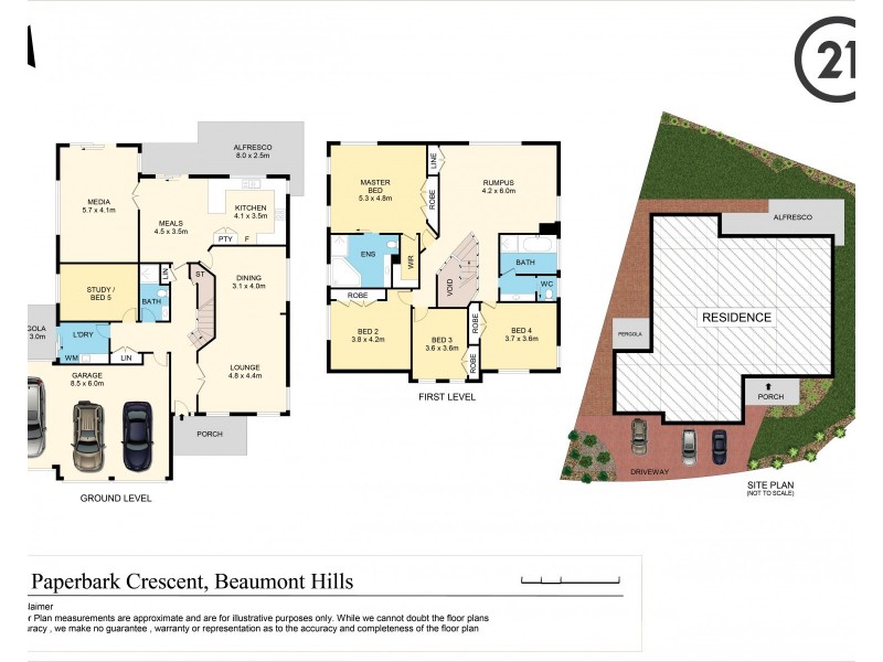 1 Paperbark Crescent, Beaumont Hills NSW 2155 Floorplan