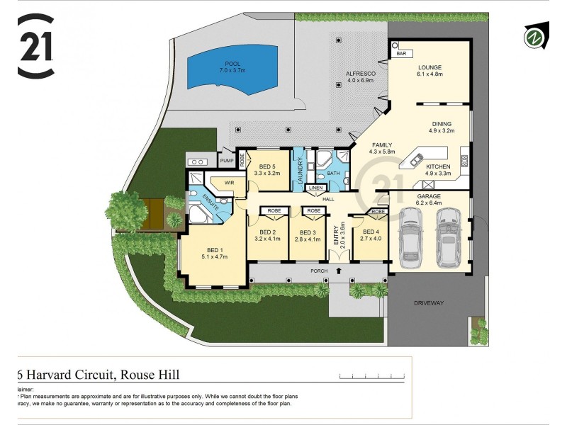 36 Harvard Circuit, Rouse Hill NSW 2155 Floorplan