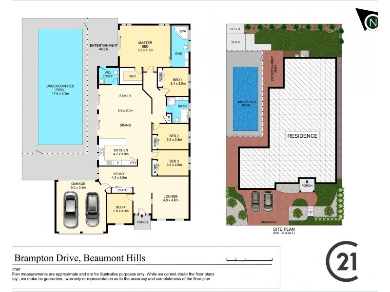 54 Brampton Drive, Beaumont Hills NSW 2155 Floorplan