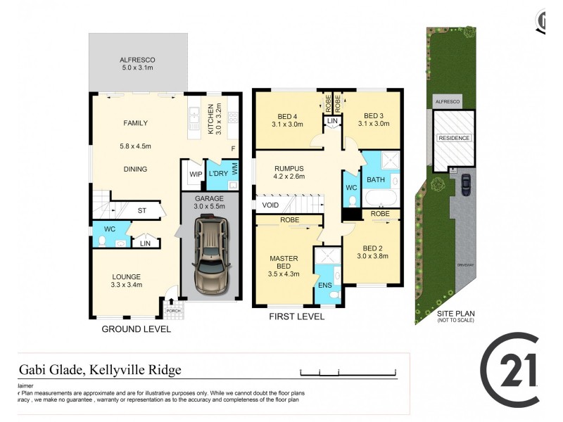 1 Gabi Glade, Kellyville Ridge NSW 2155 Floorplan