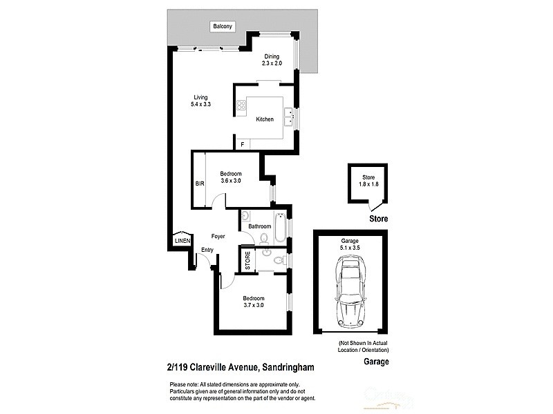 2/119 Clareville Ave, Sandringham NSW 2219 Floorplan