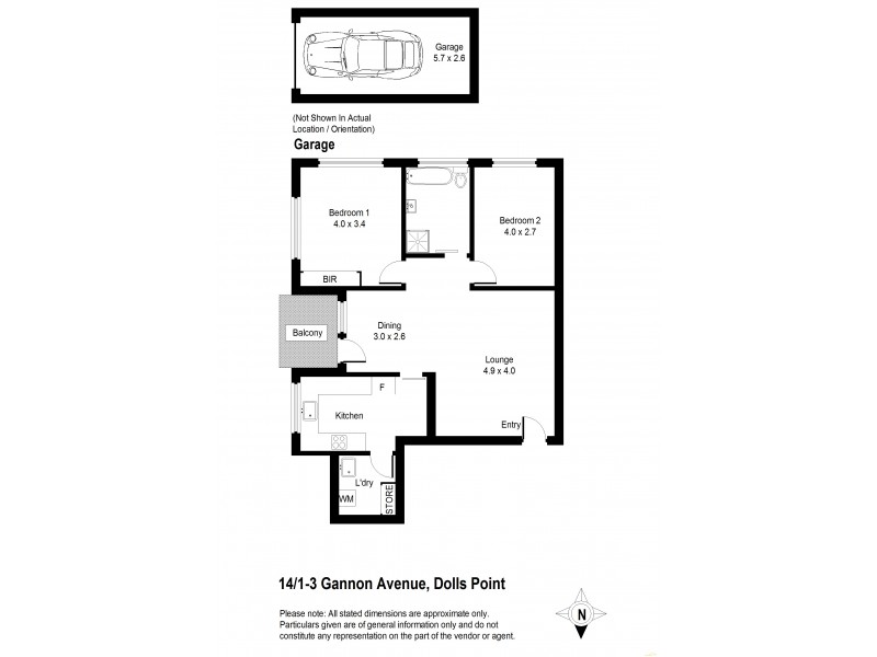 14/1-3 Gannon Ave, Dolls Point NSW 2219 Floorplan
