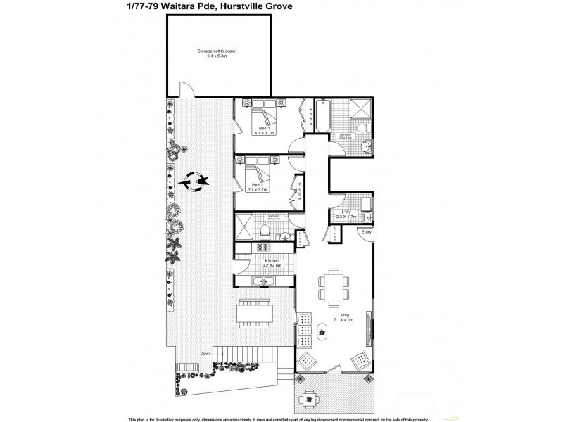 1/77-79 Waitara Parade, Hurstville Grove NSW 2220 Floorplan