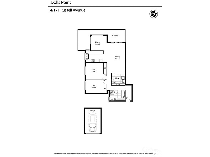 4/171 Russell Avenue, Dolls Point NSW 2219 Floorplan