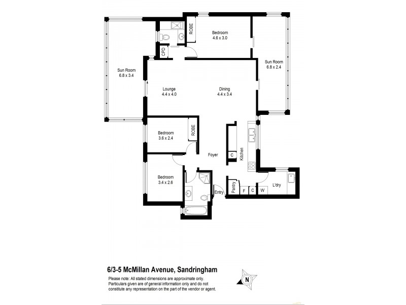 6/3-5 McMillan Avenue, Sandringham NSW 2219 Floorplan