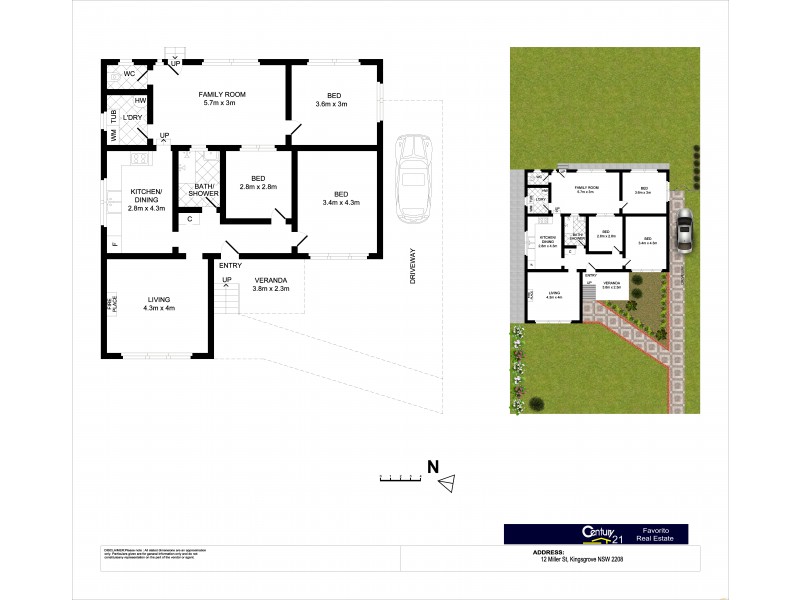12 Miller Street, Kingsgrove NSW 2208 Floorplan