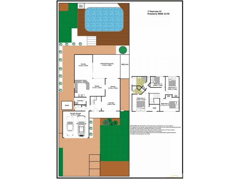 7 Penrose Close, Prestons NSW 2170 Floorplan