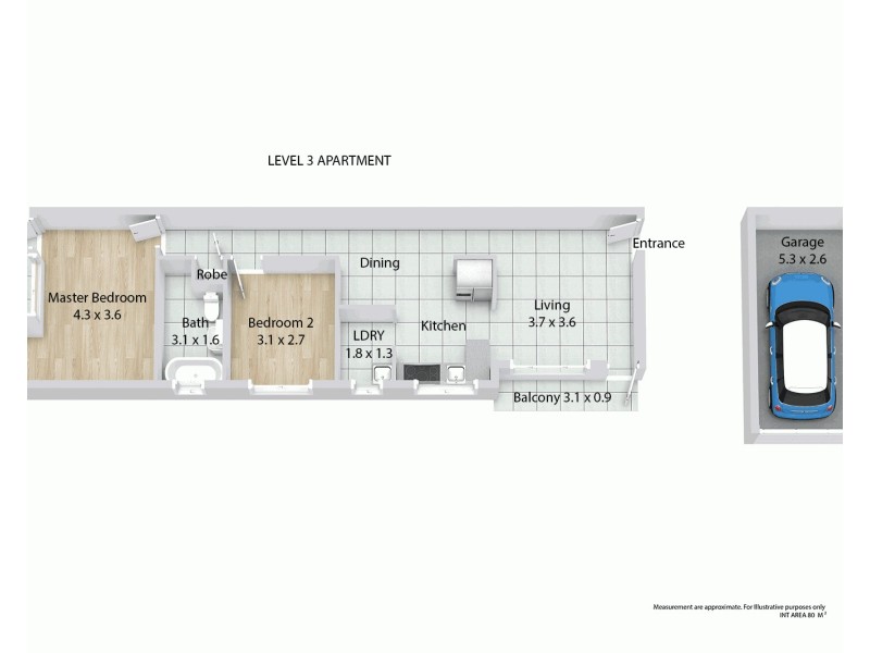 9/91 Smart Street, Fairfield NSW 2165 Floorplan