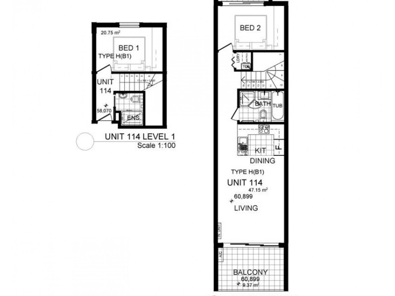 114/17-21 The Crescent, Fairfield NSW 2165 Floorplan