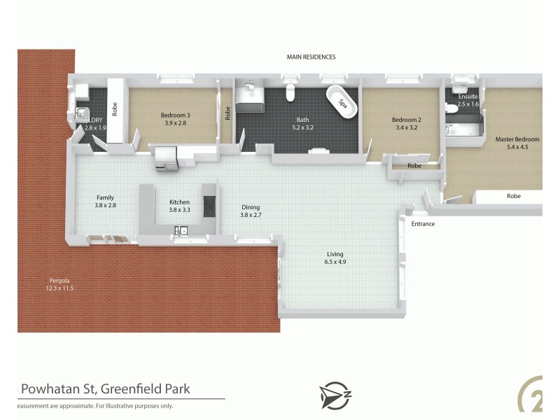 16  Powhatan Street, Greenfield Park NSW 2176 Floorplan