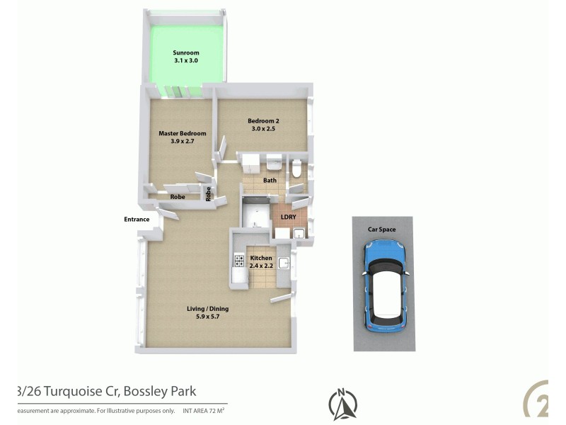 28/26 Turquoise Crescent, Bossley Park NSW 2176 Floorplan