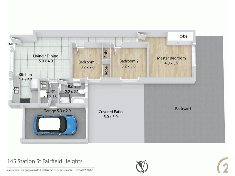 2/145 Station Street, Fairfield Heights NSW 2165 Floorplan