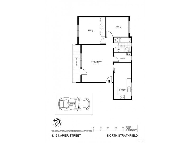 3/12 Napier, North Strathfield NSW 2137 Floorplan