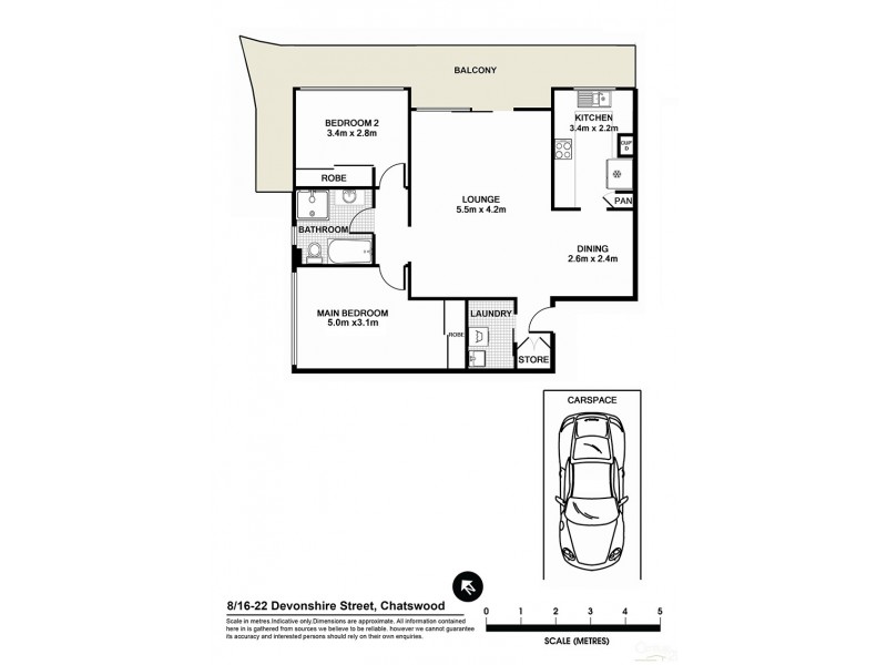 8/16-22 Devonshire St, Chatswood NSW 2067 Floorplan