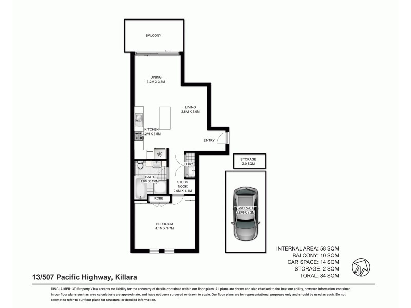13/507 Pacific Highway, Killara NSW 2071 Floorplan