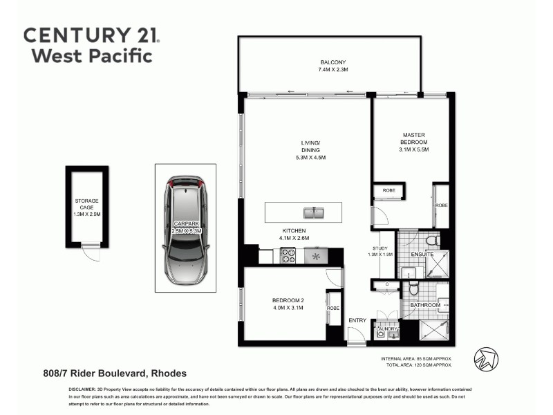 808/7 Rider Boulevard, Rhodes NSW 2138 Floorplan
