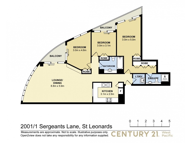 2001/1 Sergeants Lane, St Leonards NSW 2065 Floorplan