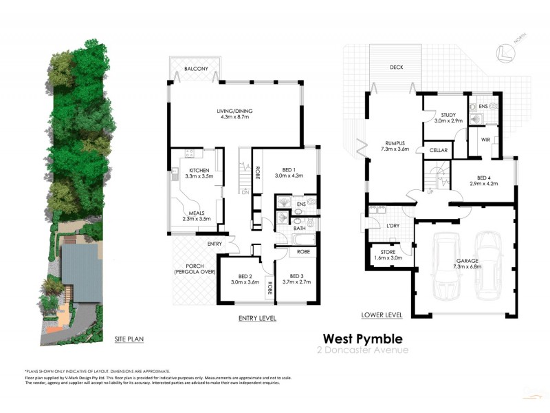 2 Doncaster Avenue, West Pymble NSW 2073 Floorplan