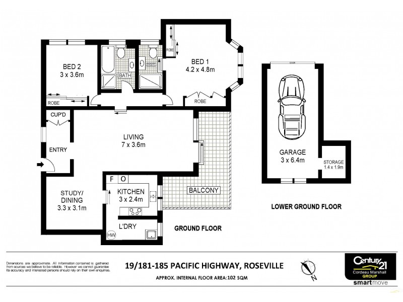 19/181-185 Pacific Highway, Roseville NSW 2069 Floorplan