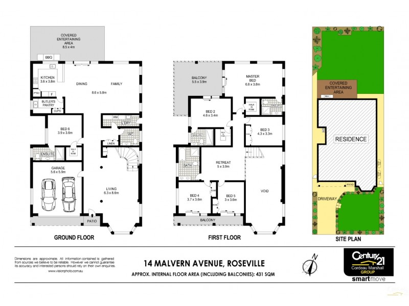 14 Malvern Avenue, Roseville NSW 2069 Floorplan