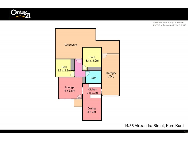 14/88 Alexandra Street, Kurri Kurri NSW 2327 Floorplan