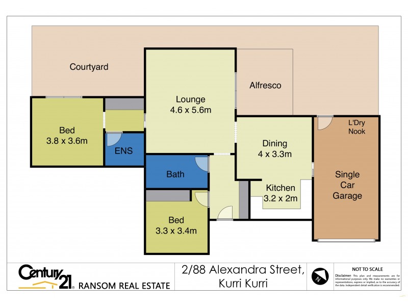 2/88 Alexandra Street, Kurri Kurri NSW 2327 Floorplan