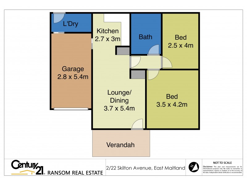2/22 Skilton Avenue, East Maitland NSW 2323 Floorplan