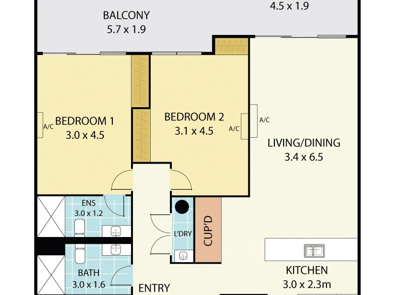 Unit 402/4-8 Bullecourt Street, Shoal Bay NSW 2315 Floorplan