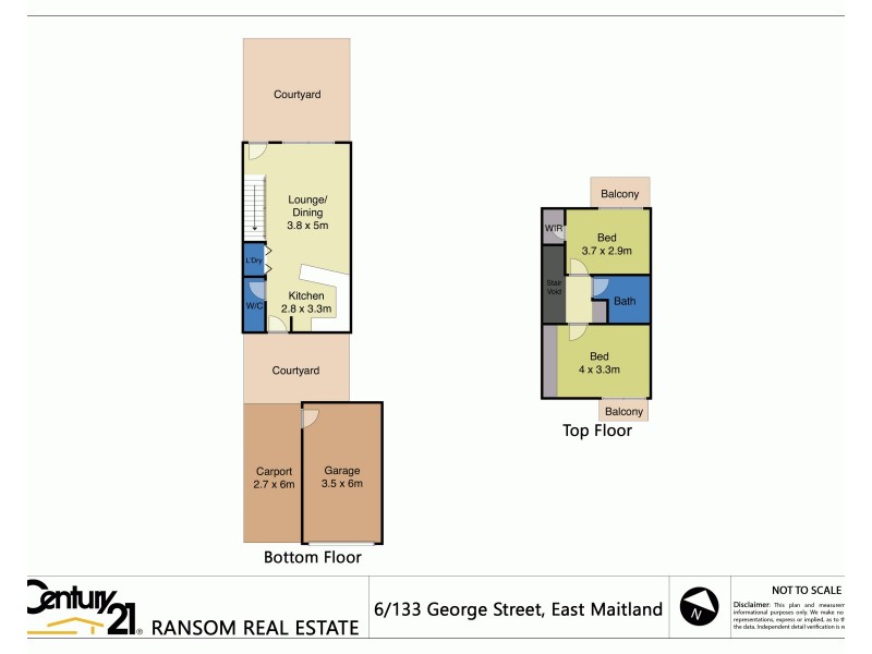 6/133 George Street, East Maitland NSW 2323 Floorplan