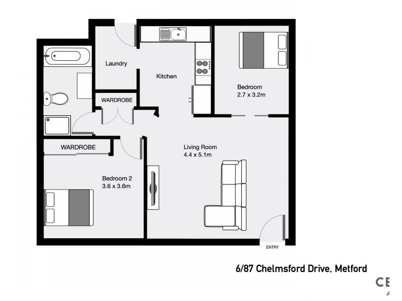 6/87 Chelmsford Drive, Metford NSW 2323 Floorplan