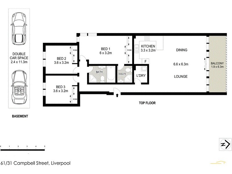 61/29-33 Campbell Street, Liverpool NSW 2170 Floorplan