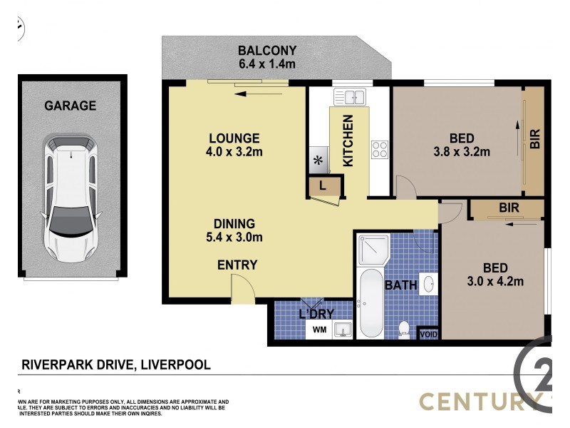 40/2 Riverpark Drive, Liverpool NSW 2170 Floorplan