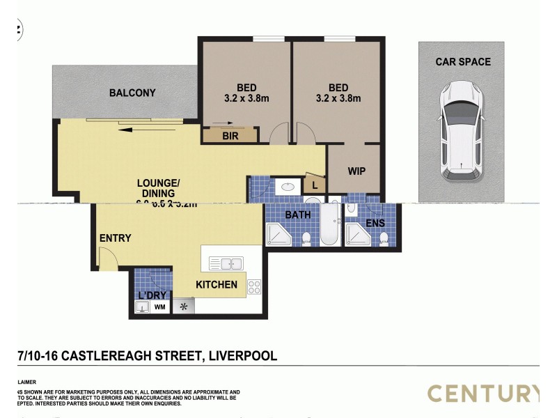 17/10-16 Castlereagh street, Liverpool NSW 2170 Floorplan