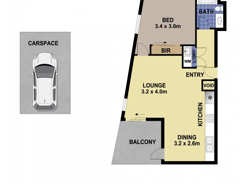 1405/100 Castlereagh Street, Liverpool NSW 2170 Floorplan