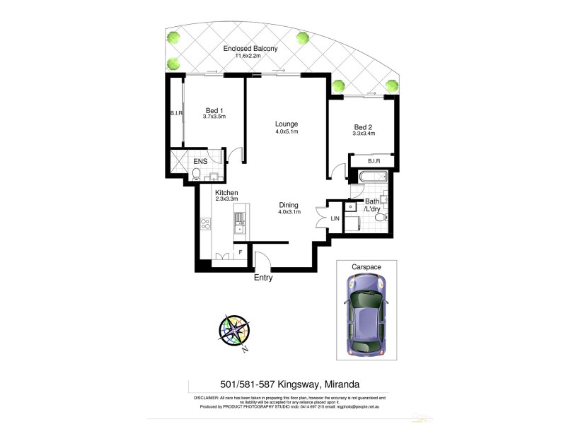 501/581  Kingsway, Miranda NSW 2228 Floorplan