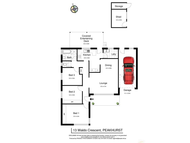 13 Waldo Crescent, Peakhurst NSW 2210 Floorplan