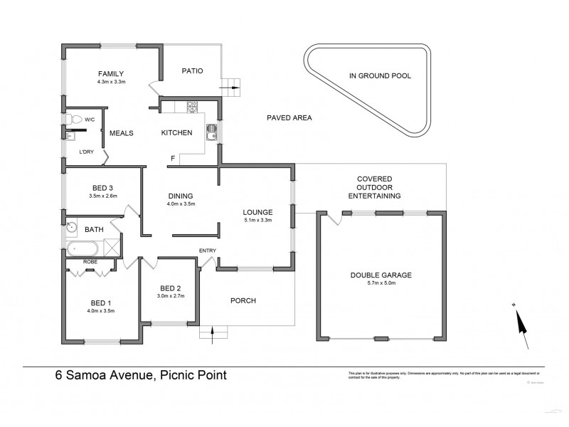 6 Samoa Avenue, Picnic Point NSW 2213 Floorplan
