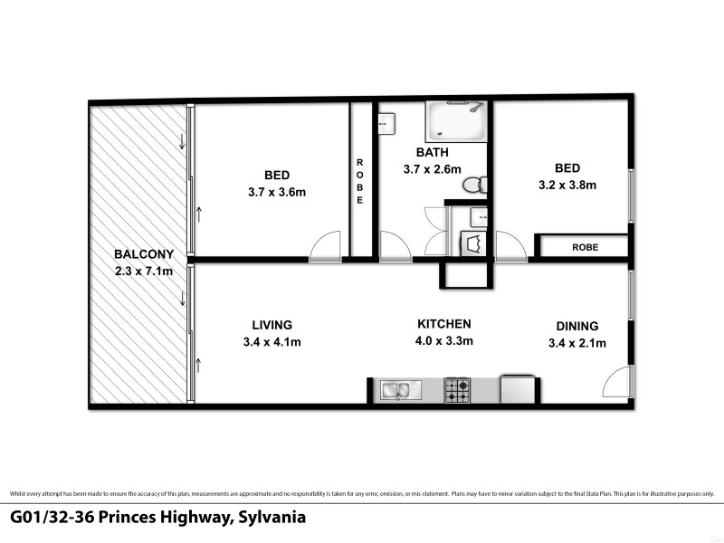 1/32-36 Princes Hwy, Sylvania NSW 2224 Floorplan