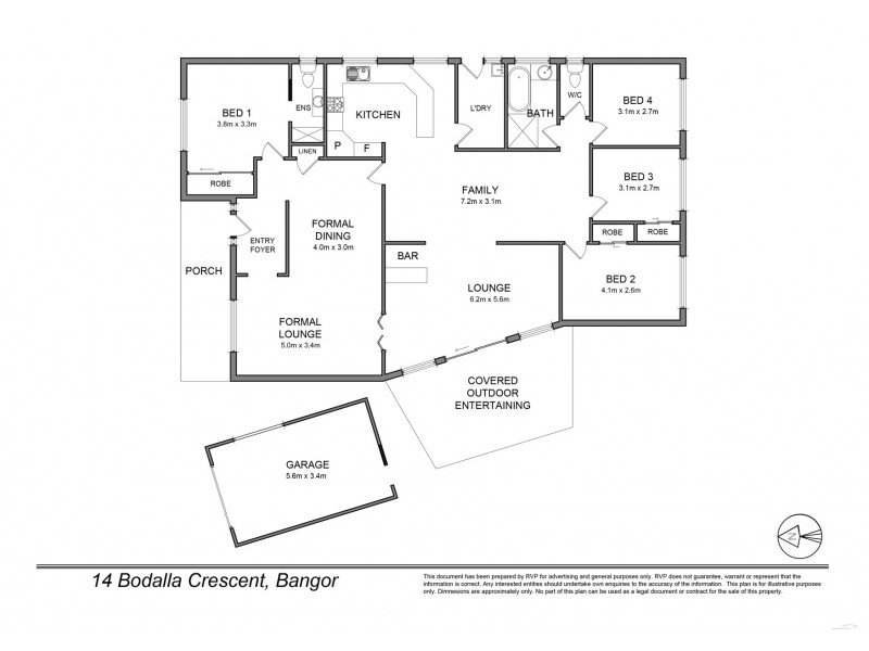 14 Bodalla Crescent, Bangor NSW 2234 Floorplan