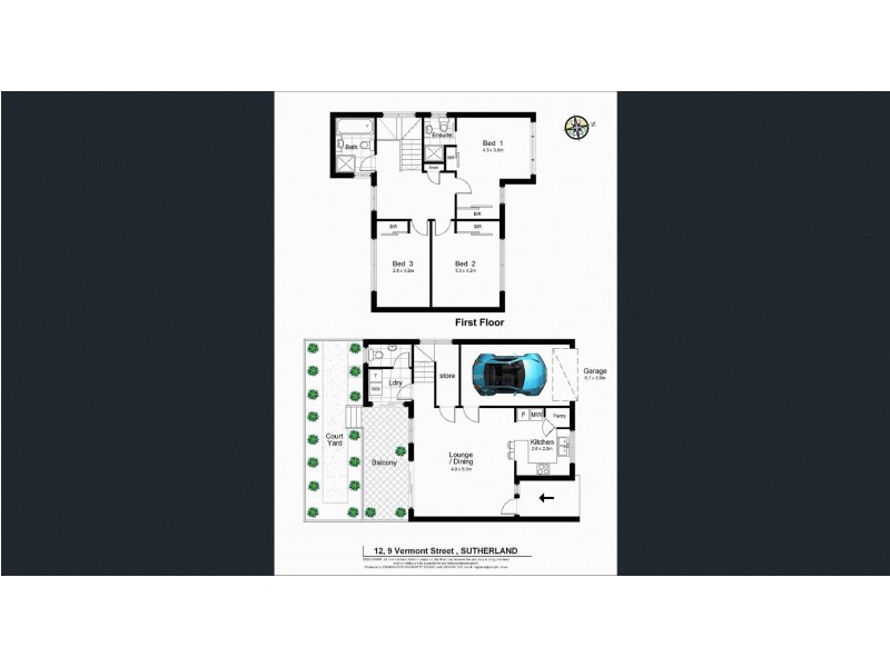 12/9-13 Vermont Street, Sutherland NSW 2232 Floorplan