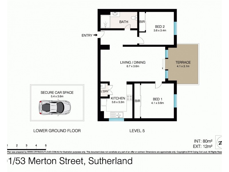 501/53 Merton Street, Sutherland NSW 2232 Floorplan