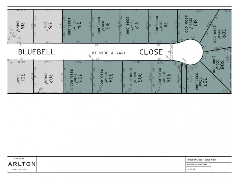 Lots 303 – 314 Bluebell Close, Colo Vale NSW 2575 Floorplan