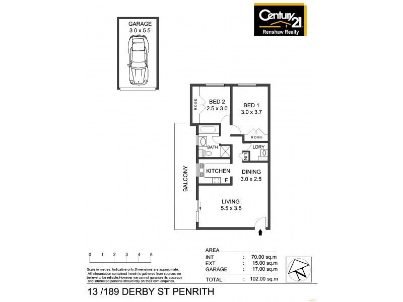 13/189 Derby Street, Penrith NSW 2750 Floorplan