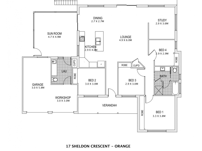 17 Sheldon Crescent, Orange NSW 2800 Floorplan