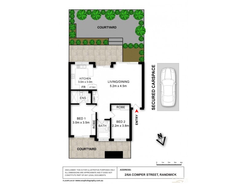 2/6a Cowper Street, Randwick NSW 2031 Floorplan