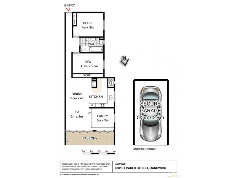 8/92 St Pauls Street, Randwick NSW 2031 Floorplan